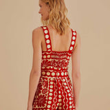 Palermo Red Playsuit