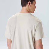T-shirt asymétrique sable mélangé