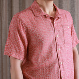 Rose Pink Rail Jacquard S/S Shirt