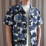 Navy Flower Collage Selleck S/S Shirt