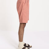 Textured Wave Double Pleated Shorts