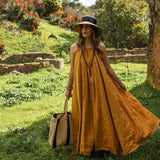 Saffron Linen Maxi Dress