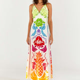 Tropical Graphic Placed Maxi