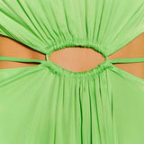 Vestido largo verde lima
