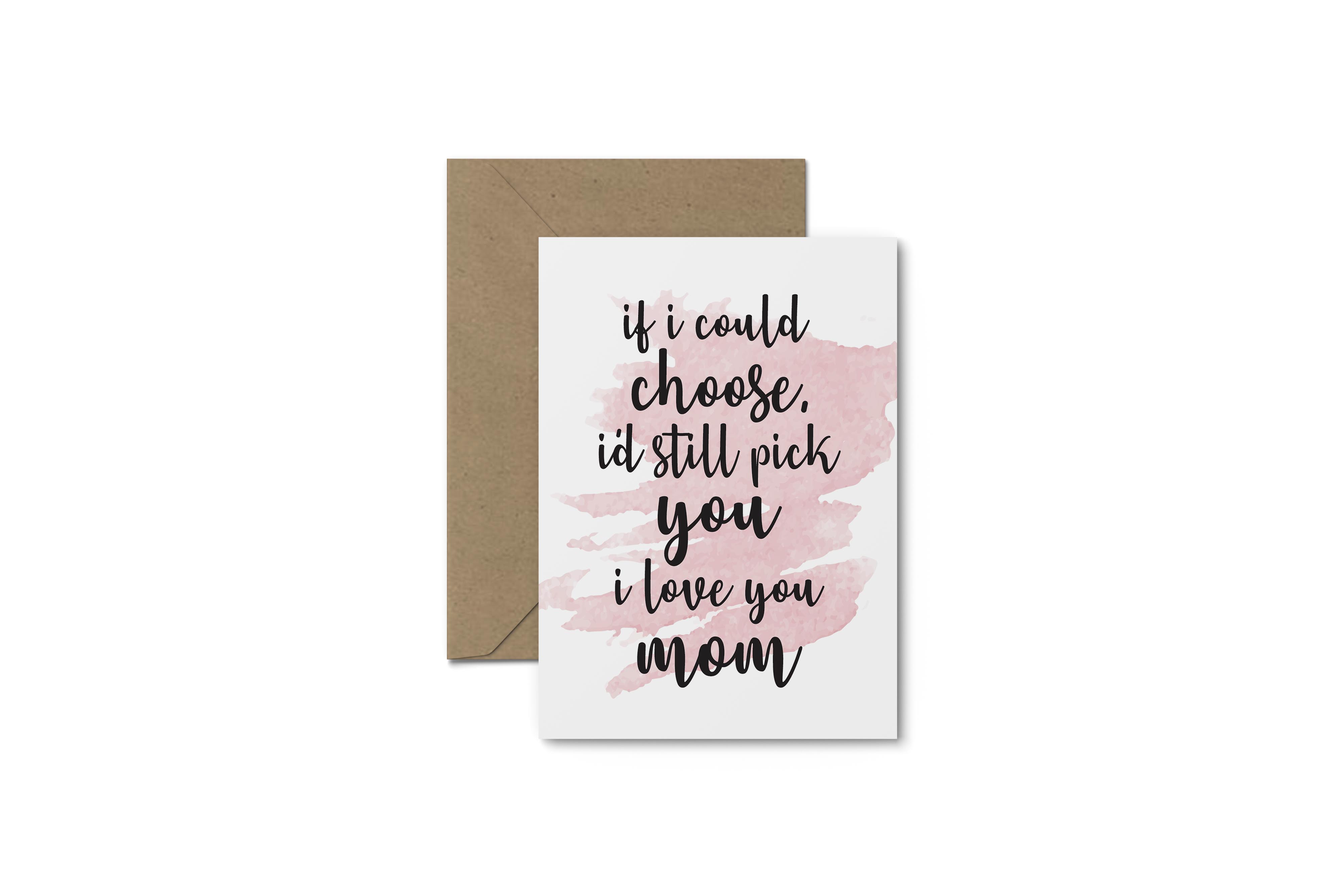If I Could Choose! Mother's Day Card - South of London